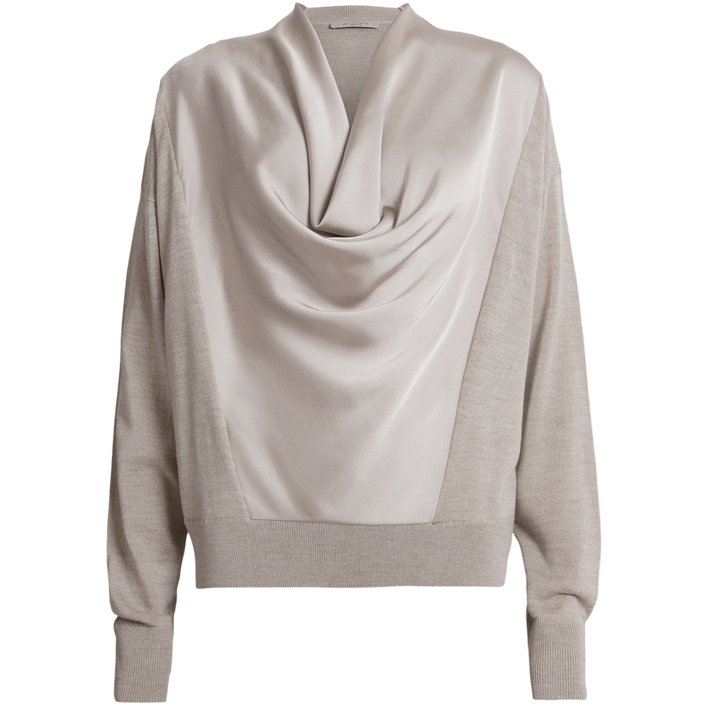 AllSaints Myra Cowl Neck Merino Wool Jumper